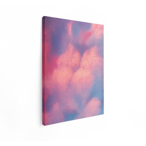Artaza Canvas Schilderij Abstract - 90x120 cm - Wanddecoratie Roze - Muurdecoratie Pastel - Decoratie Slaapkamer - Schilderijen Op Canvas