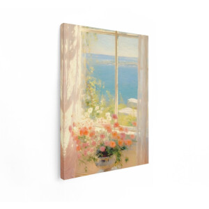 Artaza Canvas Schilderij Bloemen - 30x40 cm - Wanddecoratie Zee - Muurdecoratie Landschap - Decoratie Raam - Kamer Accessoires