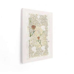 Artaza Canvas Schilderij Bloemen Schilderij - 30x40 cm - Wanddecoratie Vintage Tulpen - Muurdecoratie Botanisch Patroon - Schilderijen Op Canvas