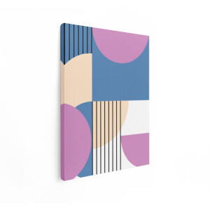 Artaza Canvas Schilderij Geometrische Vormen - 30x40 cm - Wanddecoratie Abstract Modern - Muurdecoratie Boho - Schilderijen Op Canvas