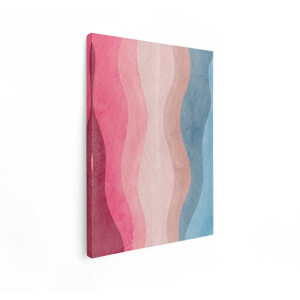 Artaza Canvas Schilderij Abstracte Schilderijen - 30x40 cm - Wanddecoratie Modern - Muurdecoratie Pastel Golven - Schilderijen Op Canvas
