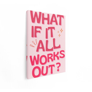 Artaza Canvas Schilderij Tekst - 60x80 cm - Wanddecoratie Quote - Muurdecoratie Slaapkamer - Decoratie Inspirerend - Roze