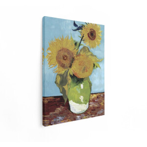 Artaza Canvas Schilderij Zonnebloemen Van Gogh - 90x120 cm - Wanddecoratie Bloemen - Muurdecoratie Stilleven - Decoratie Woonkamer
