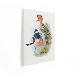 Artaza Canvas Schilderij Hop Vogels - 90x120 cm - Wanddecoratie Vogels - Muurdecoratie Natuur - Vintage Schilderijen Op Canvas