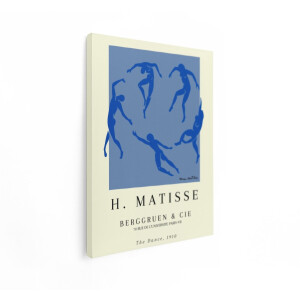 Artaza Canvas Schilderij Matisse The Dance - 90x120 cm - Wanddecoratie Vintage - Muurdecoratie Blauw - Decoratie Dansende Figuren - Schilderijen Op Canvas