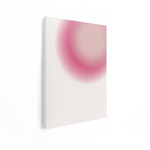 Artaza Canvas Schilderij Zachte Roze Gloed met Vervagende Randen op een Lichte Achtergrond - 90x120 cm - Groot - Wanddecoratie Woonkamer - Schilderijen - Muurdecoratie