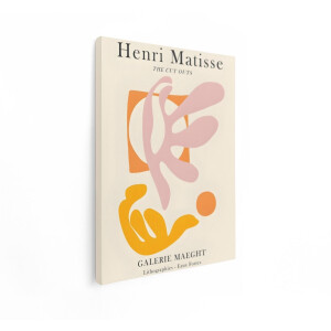 Artaza Canvas Schilderij Henri Matisse "The Cut Outs" Tentoonstellingsposter met Abstracte Vormen - 90x120 cm - Groot - Wanddecoratie Woonkamer - Schilderijen - Muurdecoratie