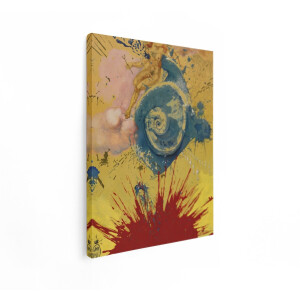 Artaza Canvas Schilderij Surrealisme Dali - 30x40 cm - Wanddecoratie Abstract - Muurdecoratie Spiraal - Kleurrijke Wanddecoratie