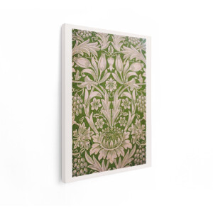 Artaza Canvas Schilderij Bloemen Schilderij William Morris - 30x40 cm - Wanddecoratie Groen - Muurdecoratie Vintage - Kamer Accessoires Botanisch