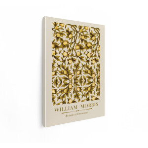Artaza Canvas Schilderij Bloemen William Morris - 30x40 cm - Wanddecoratie Botanisch Ornament - Muurdecoratie Vintage - Schilderijen Op Canvas