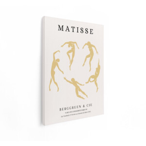 Artaza Canvas Schilderij Henri Matisse'S The Dance-Poster - een Klassiek Kunstwerk Uit de Tentoonstelling Uit de Jaren Vijftig - 60x80 cm - Wanddecoratie Woonkamer - Schilderijen - Muurdecoratie