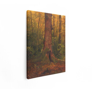 Artaza Canvas Schilderij Bos - 60x80 cm - Wanddecoratie Herfst Boom - Muurdecoratie Natuur Landschap - Decoratie Woonkamer