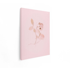 Artaza Canvas Schilderij Bloemen - 60x80 cm - Wanddecoratie Roze Rozen - Muurdecoratie Romantisch - Decoratie Vintage Bloem