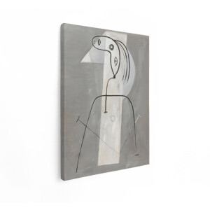 Artaza Canvas Schilderij Abstract Picasso - 90x120 cm - Wanddecoratie Modern - Muurdecoratie Zwart Wit - Decoratie Woonkamer