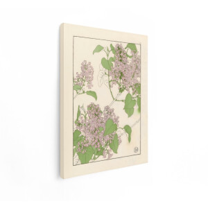 Artaza Canvas Schilderij Lila Bloesem - 60x80 cm - Wanddecoratie Bloemen - Muurdecoratie Vintage - Decoratie Roze Schilderij