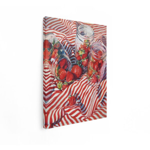 Artaza Canvas Schilderij Aardbeien - 90x120 cm - Wanddecoratie Keuken - Muurdecoratie Stilleven - Decoratie Fruit - Schilderijen Op Canvas