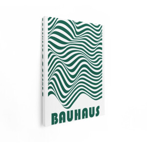 Artaza Canvas Schilderij Bauhaus - 60x80 cm - Wanddecoratie Abstract - Muurdecoratie Modern - Decoratie Geometrisch - Groen