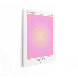 Artaza Canvas Schilderij Abstract - 30x40 cm - Wanddecoratie Aura Collection - Muurdecoratie Roze Gradient - Schilderijen Op Canvas Intuition - Pastel
