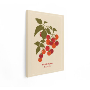 Artaza Canvas Schilderij Tomaten - 90x120 cm - Wanddecoratie Keuken - Muurdecoratie Pomodoro Naples - Vintage Italiaanse Decoratie