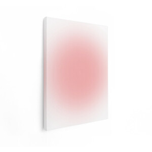 Artaza Canvas Schilderij Zachte Roze en Witte Gradiënt Achtergrond met een Wazige Gloed - 90x120 cm - Groot - Wanddecoratie Woonkamer - Schilderijen - Muurdecoratie