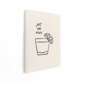 Artaza Canvas Schilderij Cocktail Glas - 30x40 cm - Wanddecoratie Tekst Quote - Muurdecoratie Citroen - Decoratie Bar Minimalistisch