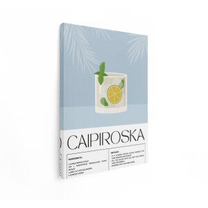 Artaza Canvas Schilderij Caipiroska Cocktail - 90x120 cm - Wanddecoratie Bar - Muurdecoratie Keuken - Decoratie Tropisch - Schilderijen Op Canvas