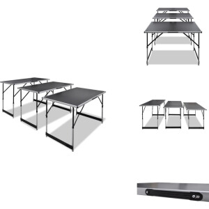 vidaXL Behangtafel - Behangtafels - Behang Tafel - Behang Tafels - Behangtafel inklapbaar en in hoogte verstelbaar 3 st