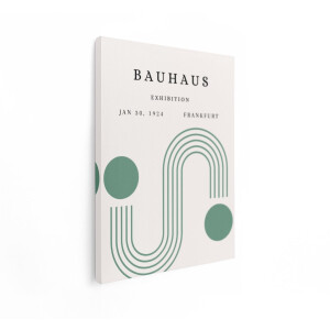 Artaza Canvas Schilderij Bauhaus Tentoonstellingsposter Frankfurt 30 Jan 1924 Minimalistisch Geometrisch Ontwerp - 90x120 cm - Groot - Wanddecoratie Woonkamer - Schilderijen - Muurdecoratie