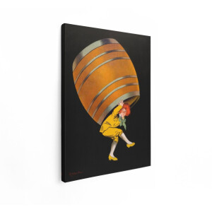 Artaza Canvas Schilderij Vintage Poster - 90x120 cm - Wanddecoratie Wijn Ton - Muurdecoratie Retro Kind - Decoratie Cappiello