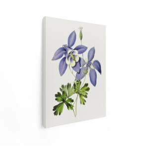 Artaza Canvas Schilderij Canvas Bloemen - 30x40 cm - Wanddecoratie Bloem - Muurdecoratie Vintage Aquarel - Boho Decoratie Woonkamer - Paars
