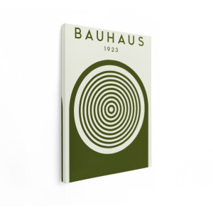 Artaza Canvas Schilderij Bauhaus 1923 Posterontwerp met Concentrische Cirkels en Boogmotief - 60x80 cm - Wanddecoratie Woonkamer - Schilderijen - Muurdecoratie