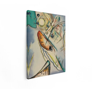 Artaza Canvas Schilderij Abstract - 90x120 cm - Wanddecoratie Kandinsky Kunst - Muurdecoratie Modern - Decoratie Kleurrijk Aquarel