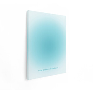Artaza Canvas Schilderij Tekst Treat People With Kindness - 30x40 cm - Wanddecoratie Abstract Blauw - Muurdecoratie Slaapkamer - Schilderijen Op Canvas