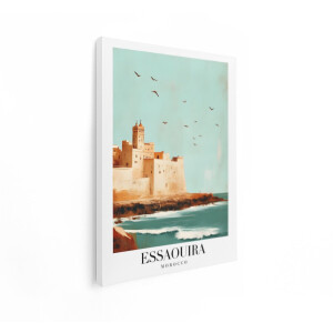 Artaza Canvas Schilderij Marokko - 30x40 cm - Wanddecoratie Essaouira Kust - Muurdecoratie Afrika - Decoratie Zee - Kamer Accessoires