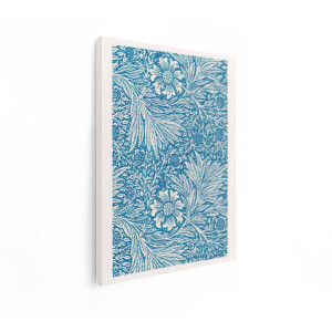 Artaza Canvas Schilderij Bloemen William Morris - 30x40 cm - Wanddecoratie Vintage - Muurdecoratie Brocante - Kamer Accessoires Blauw