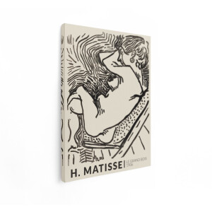 Artaza Canvas Schilderij Henri Matisse Le Grand Bois 1906 Abstracte Figuratieve Tekening van een Vrouw - 90x120 cm - Groot - Wanddecoratie Woonkamer - Schilderijen - Muurdecoratie