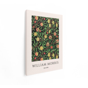 Artaza Canvas Schilderij Fruit Patroon William Morris - 30x40 cm - Vintage Wanddecoratie - Muurdecoratie Bloemen - Schilderijen Op Canvas