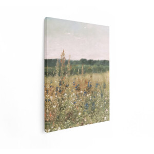 Artaza Canvas Schilderij Wilde Bloemen - 30x40 cm - Wanddecoratie Landschap - Muurdecoratie Natuur - Schilderijen Op Canvas Bos