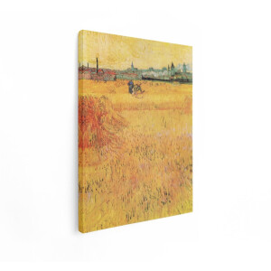 Artaza Canvas Schilderij Tarweveld Van Gogh - 60x80 cm - Wanddecoratie Landschap - Muurdecoratie Klassiek - Schilderijen Op Canvas Natuur