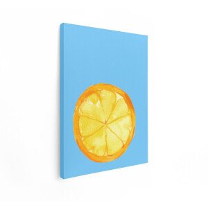 Artaza Canvas Schilderij Fruit - 30x40 cm - Wanddecoratie Citroen Aquarel - Muurdecoratie Keuken - Kamer Accessoires - Geel