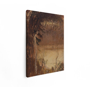 Artaza Canvas Schilderij Bos - 60x80 cm - Wanddecoratie Natuur - Muurdecoratie Landschap - Decoratie Boom Vintage - Schilderijen Op Canvas