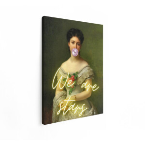 Artaza Canvas Schilderij Klassieke Vrouw - 30x40 cm - Wanddecoratie Modern - Muurdecoratie Vintage - Schilderijen Op Canvas - Decoratie Tekst