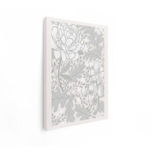 Artaza Canvas Schilderij Bloemen - 90x120 cm - Wanddecoratie Pioenroos - Muurdecoratie Vintage - Decoratie Lelies Woonkamer