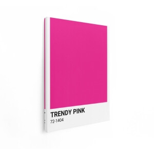 Artaza Canvas Schilderij Levendige Fuchsia Roze Kleurstaal met de Naam Trendy Pink en Code 72-1404 - 30x40 cm - Klein - Wanddecoratie Woonkamer - Schilderijen - Muurdecoratie