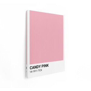 Artaza Canvas Schilderij Roze - 60x80 cm - Wanddecoratie Minimalistisch - Muurdecoratie Pastel Candy Pink - Decoratie Slaapkamer