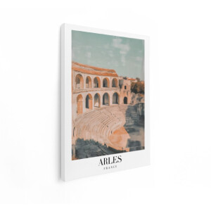 Artaza Canvas Schilderij Arènes D'Arles - een Romeins Amfitheater in Frankrijk met Zonlicht - 90x120 cm - Groot - Wanddecoratie Woonkamer - Schilderijen - Muurdecoratie