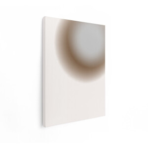 Artaza Canvas Schilderij Zachte Bruine en Grijze Gradiënt met een Subtiele Cirkelvormige Textuur - 30x40 cm - Klein - Wanddecoratie Woonkamer - Schilderijen - Muurdecoratie