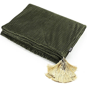 Furnilux Deken Royalty - Plaid in Fluweel Groen met Gouden Details - 170x140 cm
