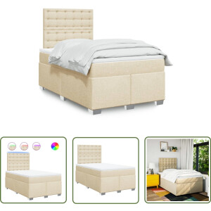 vidaXL Sleutels Set - Dynammometer Sleutel - Boxspring met matras stof crèmekleurig 120x200 cm - Gereedschap Auto Reparatie - Drapers Tools - Klikmechanisme