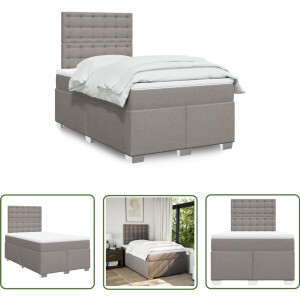 vidaXL Sleutelset - Dynamo Meter - Boxspring met matras stof taupe 120x200 cm - Gereedschap - Klikmechanisme - Torque Wrench